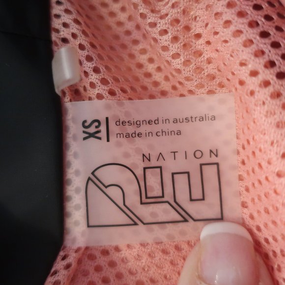 Womens Rei Nation Pink Black Hooded Full Zip Jacket XS * - Picture 9 of 9